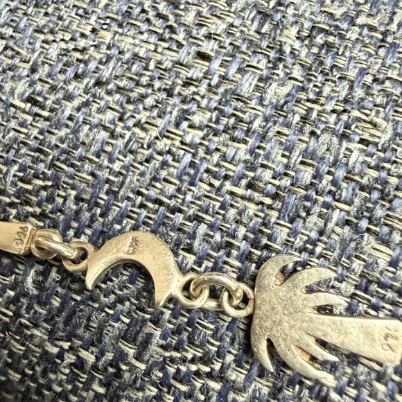 Sterling Silver Moon and Palm Tree Bracelet - Picture 10 of 12